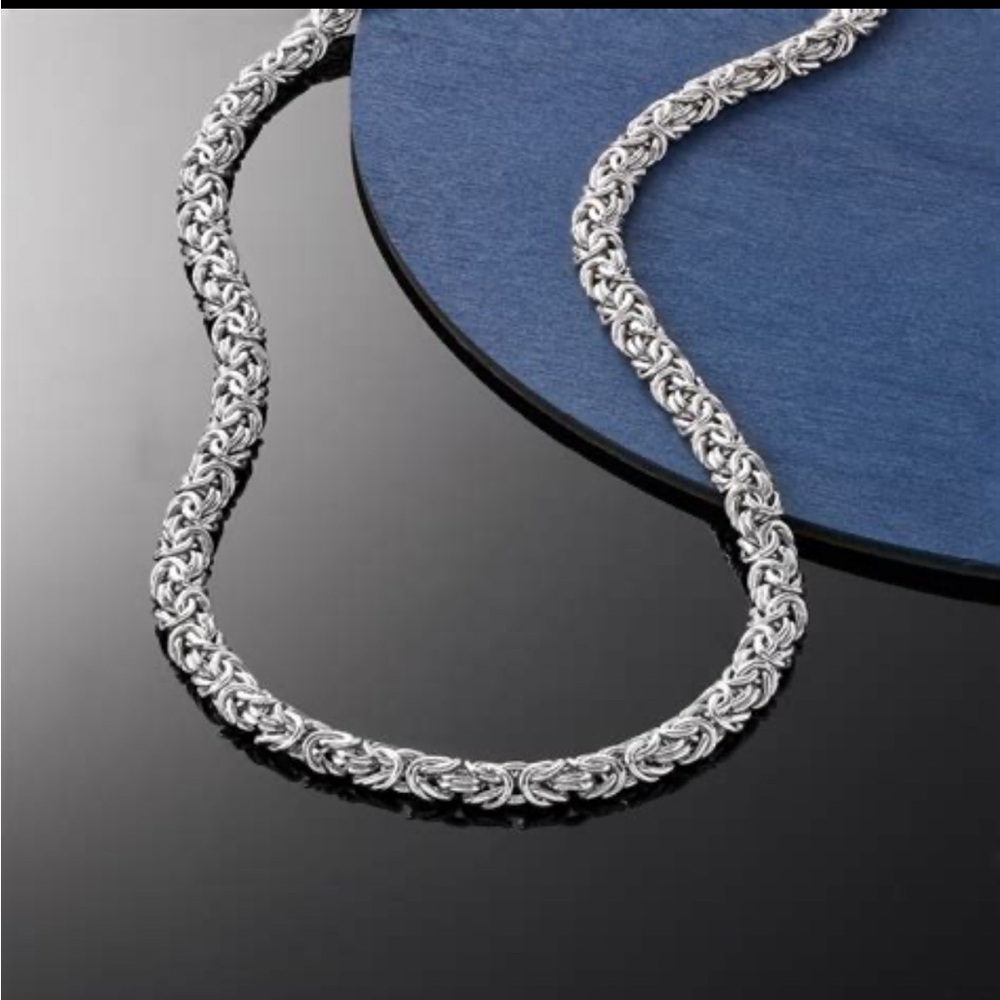 Italian Sterling Silver Byzantine Necklace